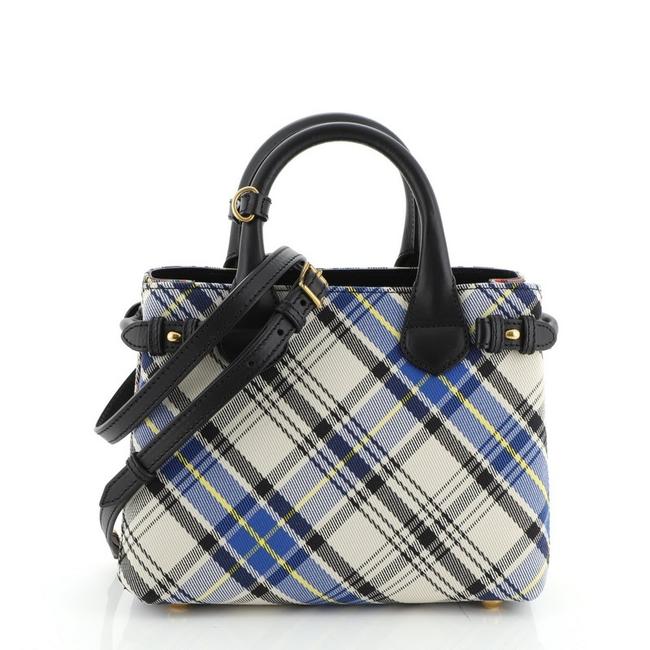 Burberry Banner Convertible Tartan Cotton Small Multicolor Fabric Tote