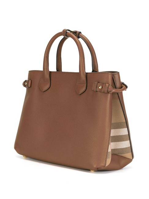 Burberry Banner House BrownBurberry Check Leather Tote