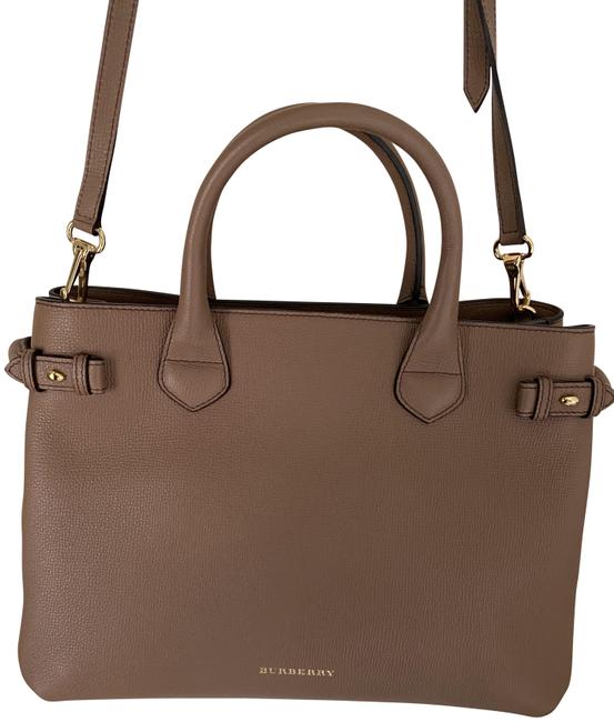 Burberry Banner Tan Leather Tote