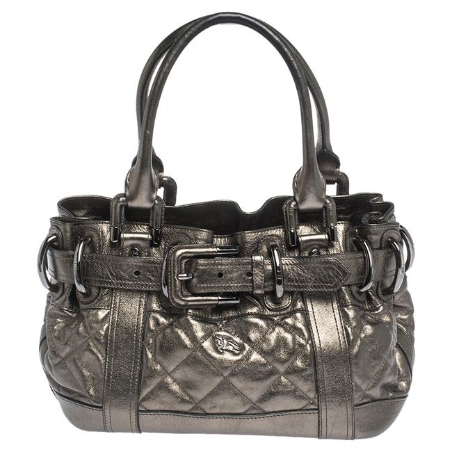Burberry Beaton Metallic Leather Tote