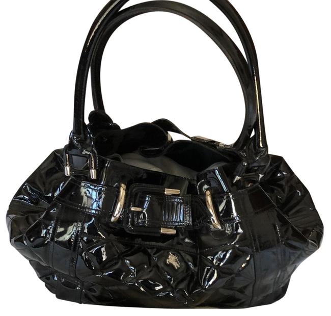 Burberry Beaton Patent Black Leather Tote