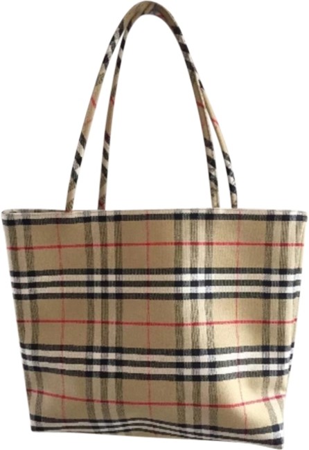 Burberry Beige Canvas Tote