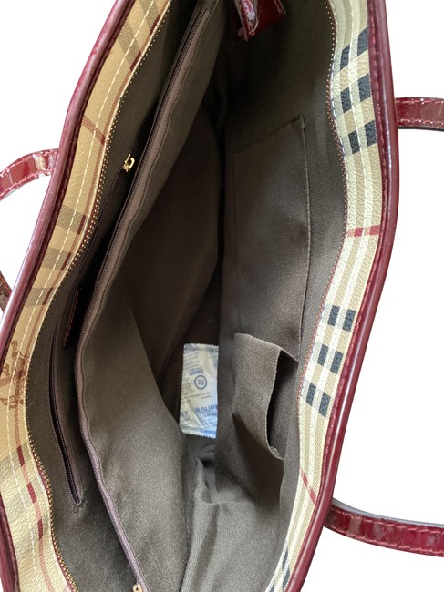 Burberry Beige Lambskin Leather Tote