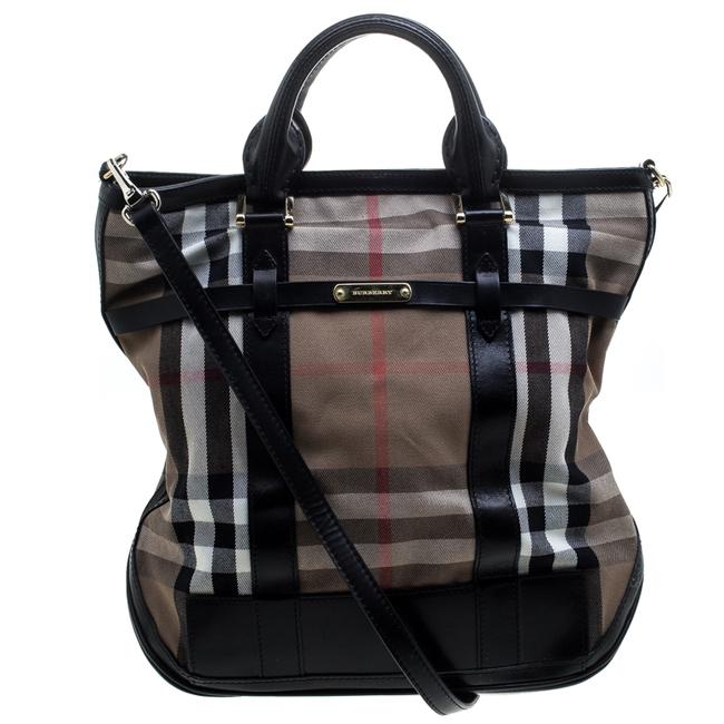 Burberry BeigeBlack House and Leather BeigeBlack Canvas Tote