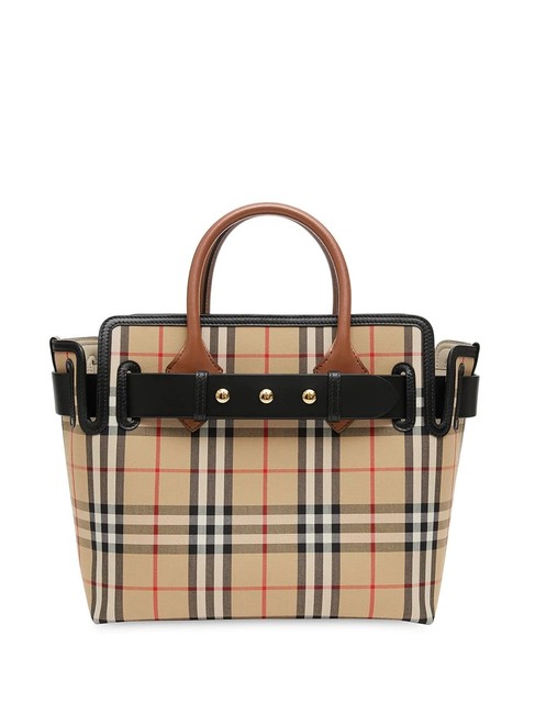 Burberry Belt Bag Cr New Small Leather Triple Stud Beige Canvas Tote