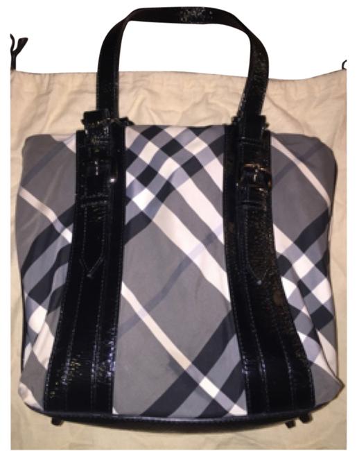 Burberry BlackGray Nylon Tote