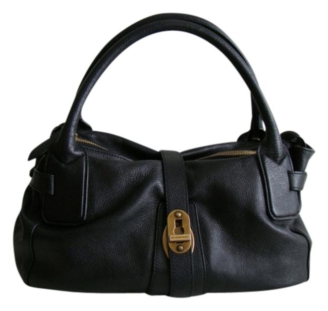 Burberry Black Buffalo Leather Tote