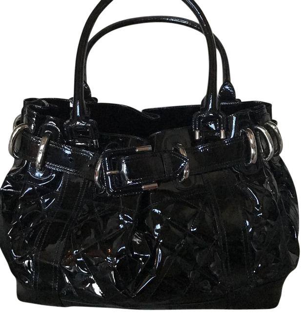Burberry Black Patent Leather Tote