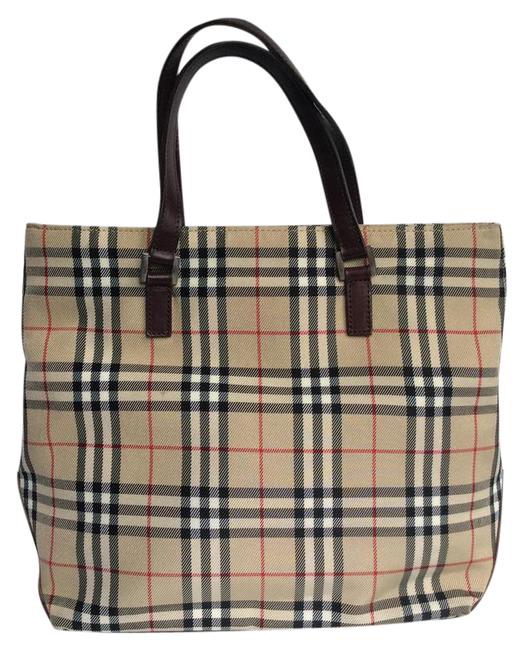 Burberry Blue Label Small House Check Canvas Tote