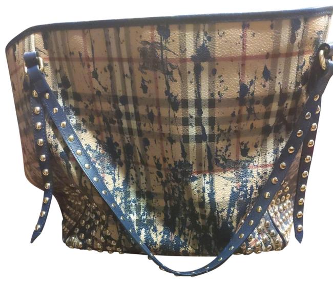 Burberry Blue Leather Tote