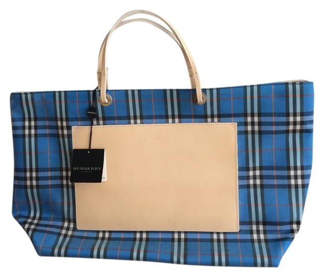 Burberry Blue Nylon Tote