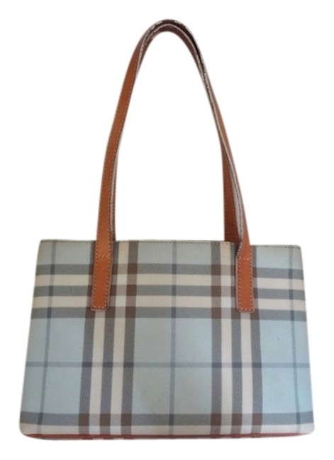 Burberry Blue Plaid Tote