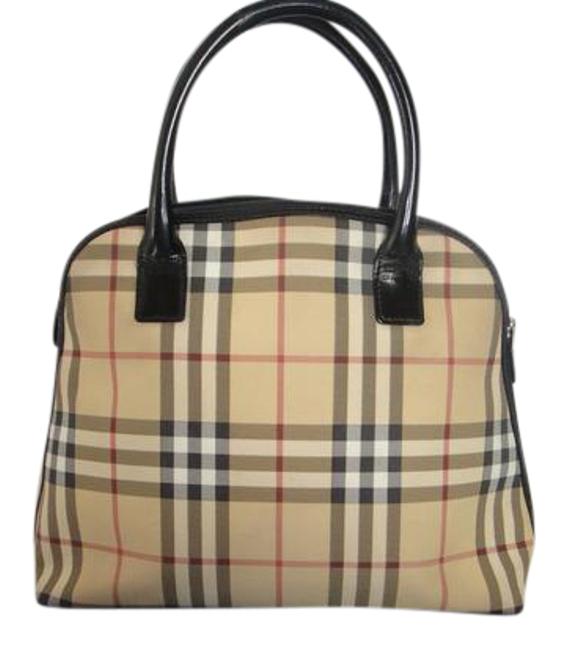 Burberry Bowling Black PvcLeather Tote