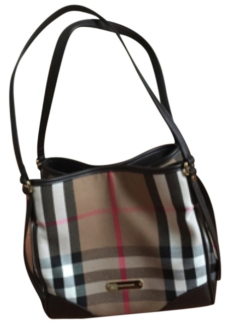 Burberry Bridle House Black Canvas Tote