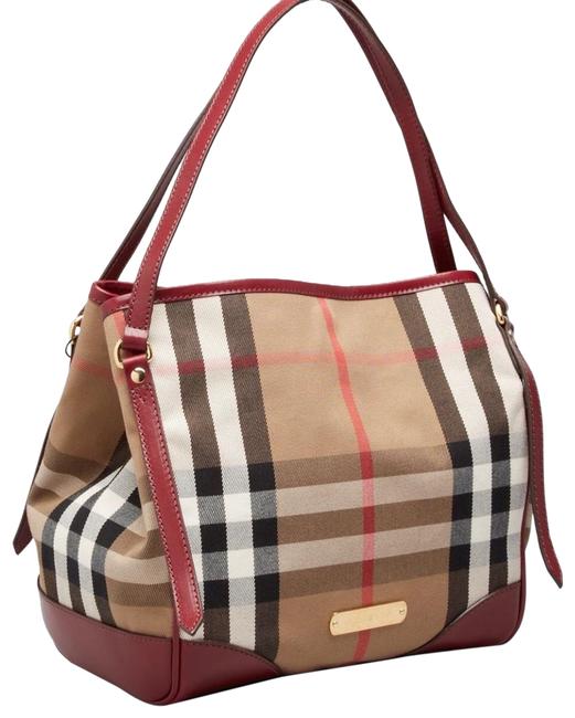 Burberry Bridle House Check Canterbury Brown Canvas and Leather Tote