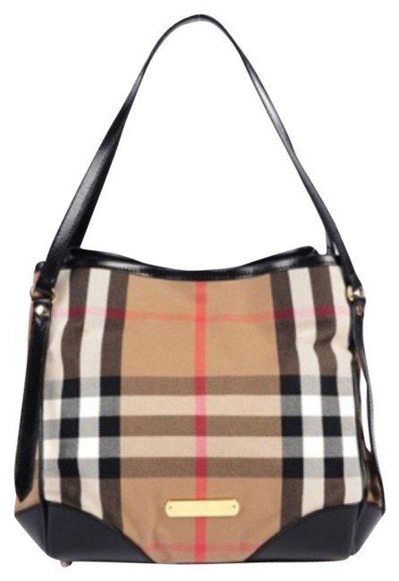 Burberry Bridle House Check Leather Tote