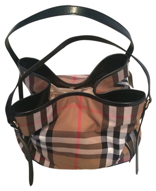 Burberry Bridle House Check Medium Canterbury Multi Mostly Brown Tote