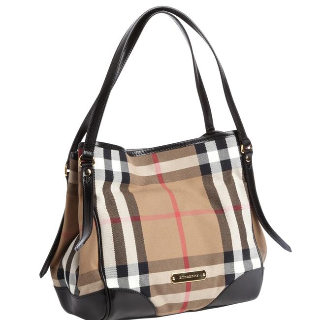 Burberry Bridle House Check Small BlackMulti Leather Tote