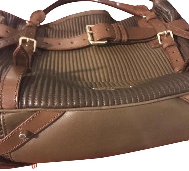 Burberry Bridle Wilton Stitched Medium Brown Leather Tote