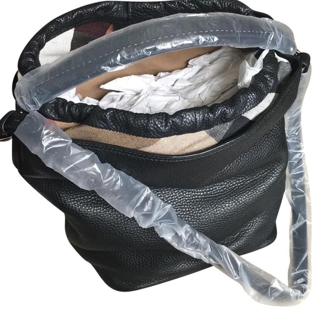Burberry Hobo Brit Ashby Black Leather Tote