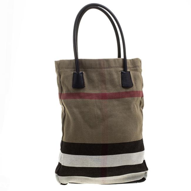 Burberry Brit Check Brown Canvas Tote