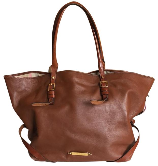 Burberry Brown Lambskin Leather Tote