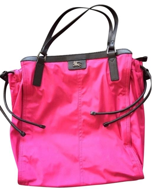 Burberry Buckleigh Fuschia Pink Nylon Tote