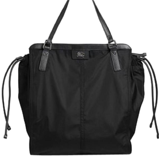 Burberry Buckleigh Leather Black Nylon Tote