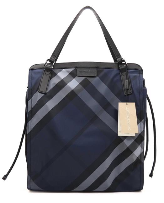 Burberry Buckleigh Navy Blue Nylon Tote