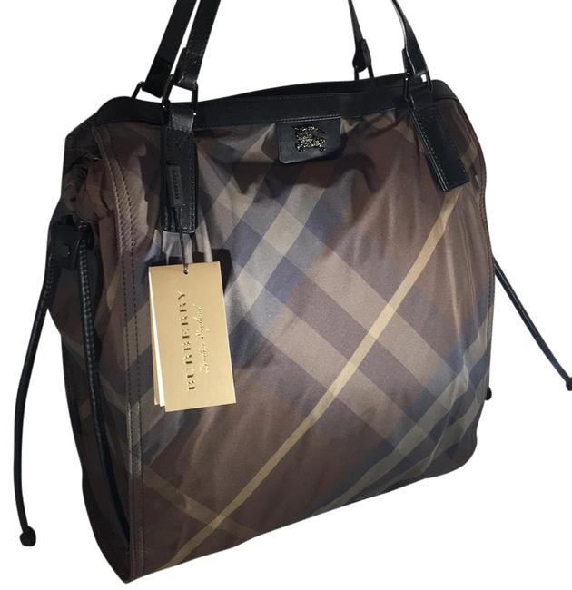 Burberry Buckleigh Nova Check Nylon CanvasLeather Tote