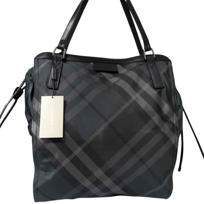 Burberry Buckleigh Packable Charcoal Nylon Tote