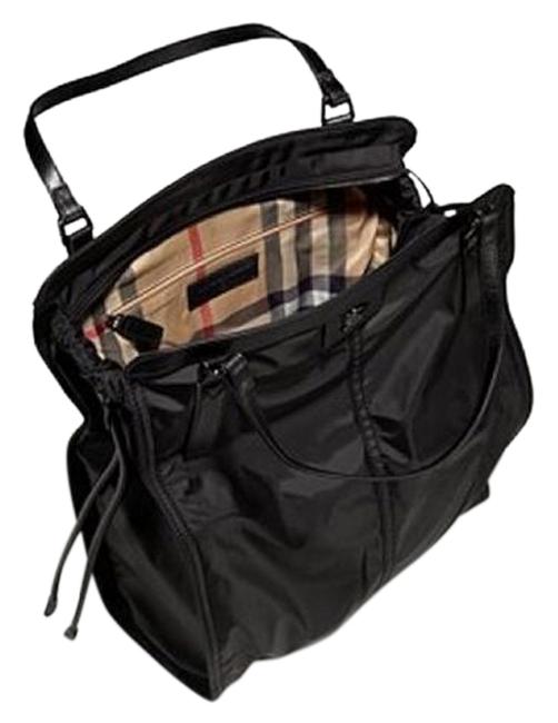 Burberry Shoulder Bag Buckleigh Packable Black LeatherNylonFabric Tote