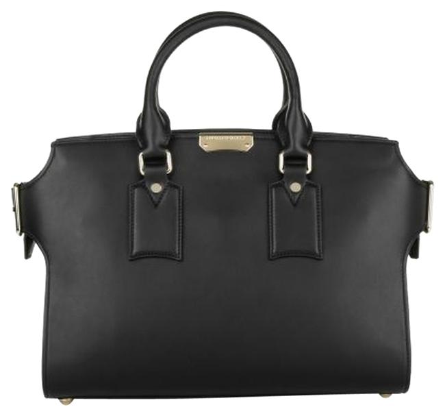 Burberry Butter Check Small Gainsborough Black Leather Tote