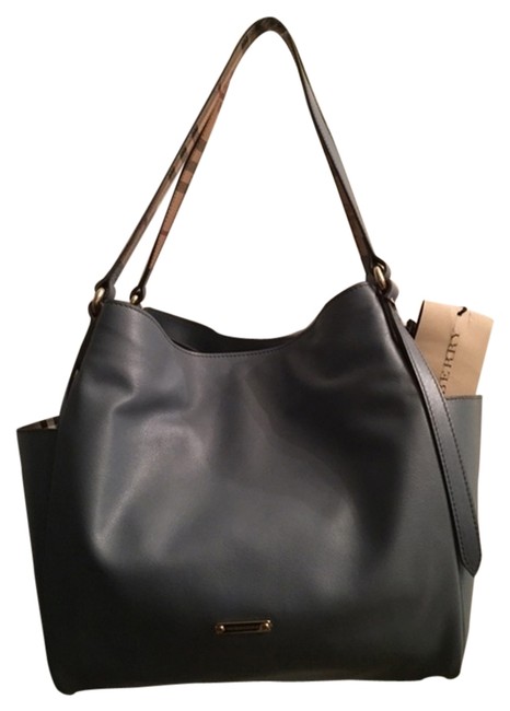 Burberry Canterbury Blue Leather Tote