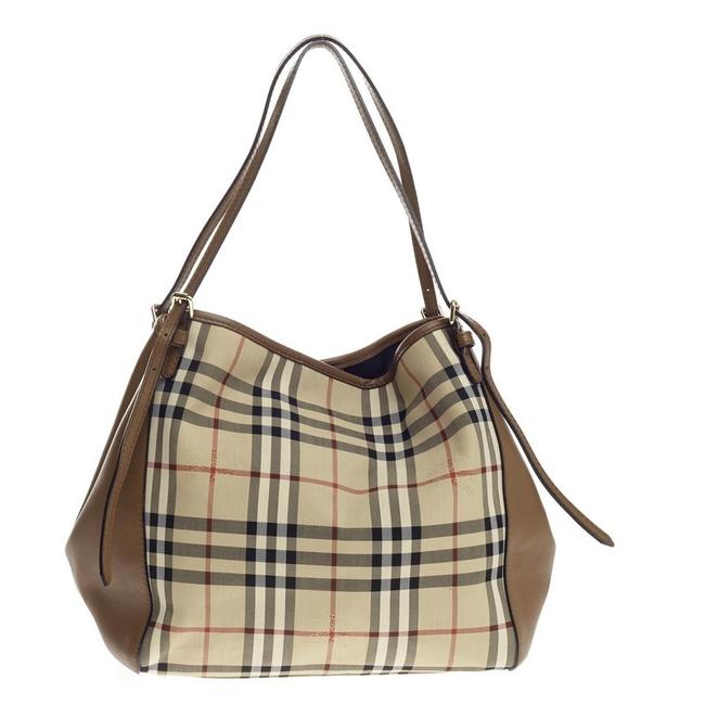 Burberry Canterbury Horseferry Check Small Canvas and Leather Tote