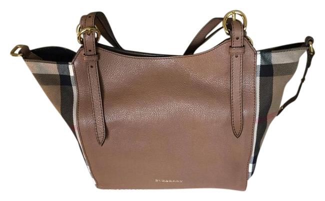 Burberry Canterbury House Check Tan Leather Tote