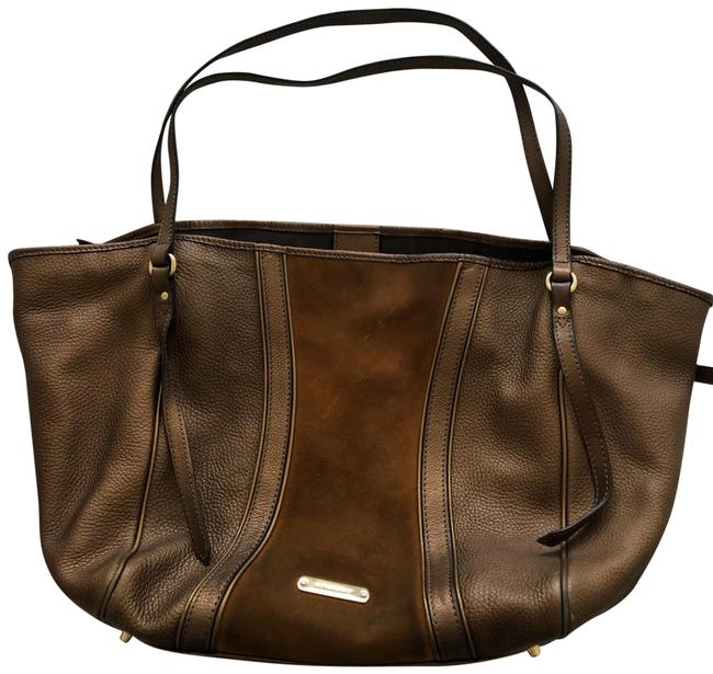 Burberry Carryall Brown Leather and Suede Tote