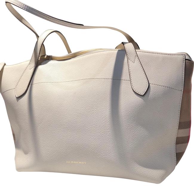 Burberry Cavas Tooth Beige Leather Tote