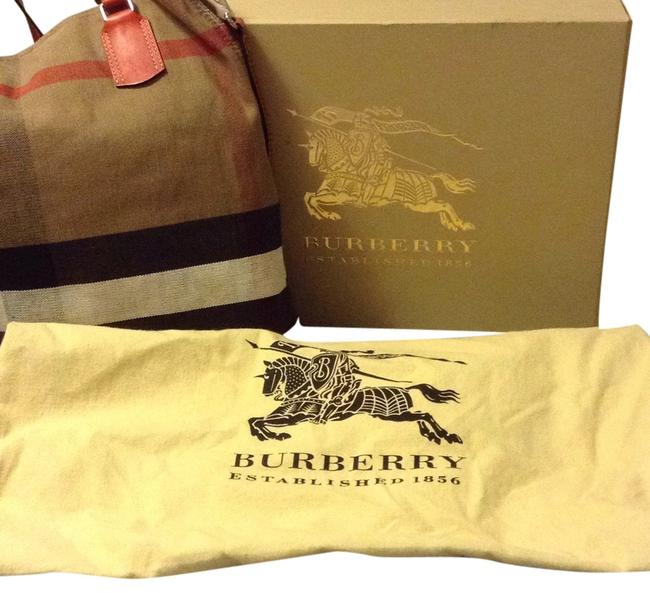 Burberry Bag Check Bag Cadium Ref Canvas Tote
