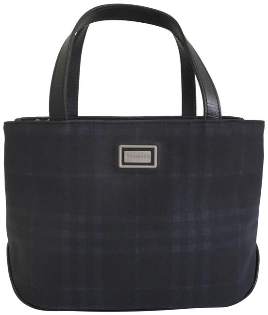 Burberry Check Black Navy Tote