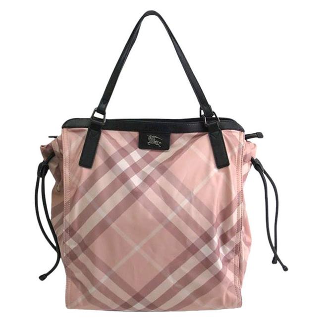 Burberry Check Buckleigh Medium Packable Pink Nylon Tote