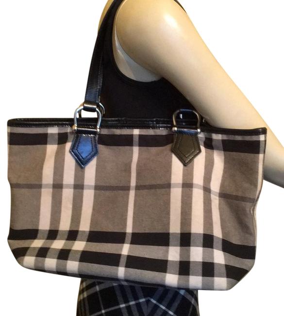 Burberry Check Canvas Tote