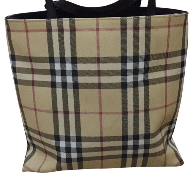 Burberry Check Synthetic Tote