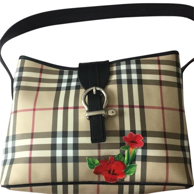 Burberry Classic Nova 13717720 Check CanvasLeather Tote