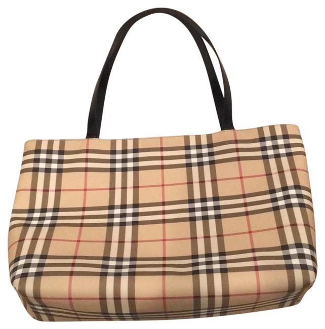 Burberry Bag Classic Nova CheckBlack Coated Canvas Tote