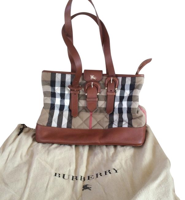 Burberry Classic Plaid Canvas Tote