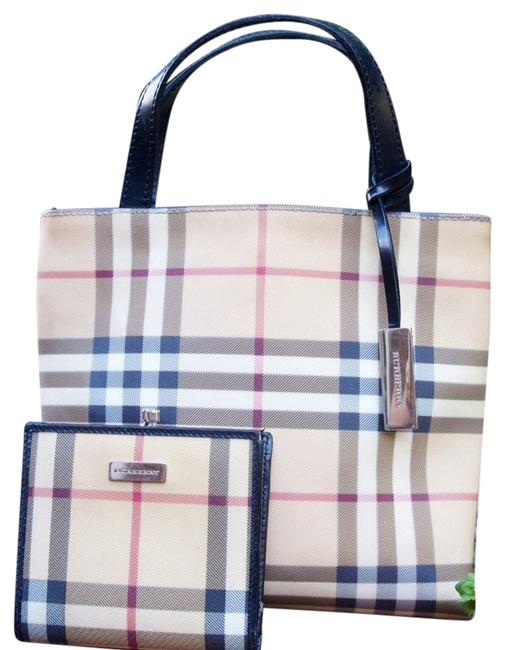 Burberry Classic WalletNova Check Plaid Coated Pvc Tote