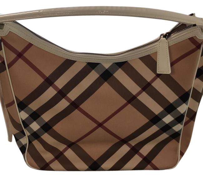Burberry Cnqinchoqin White and Checked Leather Tote