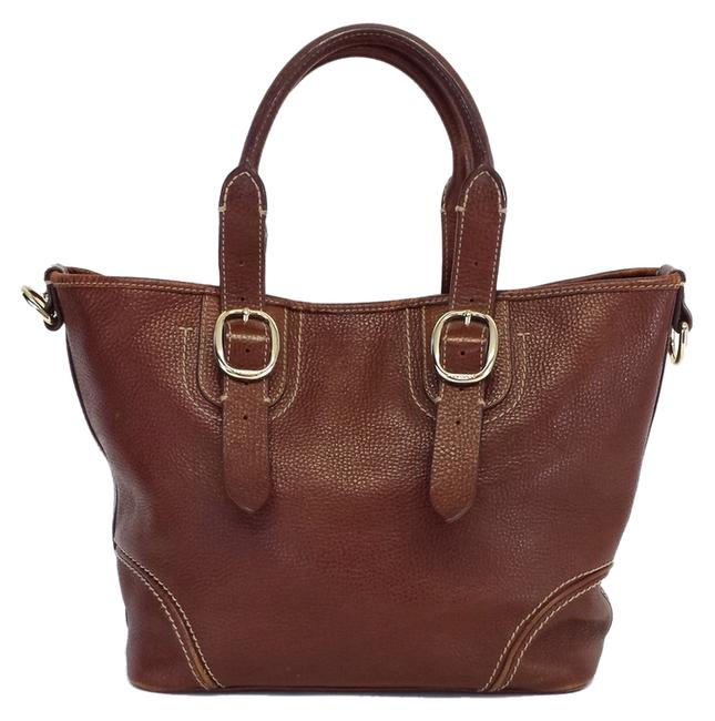 Burberry Cognac Brown Leather Tote