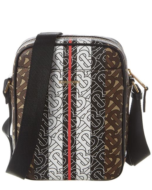 Burberry Crossbody Monogram Stripe Print E canvas Tote